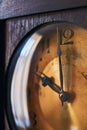 Vintage grandfather clock clockface