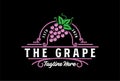 Vintage Grape Fruit Badge Emblem for Craft Beer Wine or Farm Logo Design