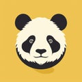 Vintage Graphic Design: High Detailed Panda Face Flat Icon