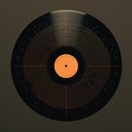 Vintage Graphic Design: Minimal Circular Center For Pop Record