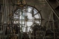 Clock tower interior works Royalty Free Stock Photo