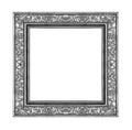 Vintage gray frame isolated on white background , clipping path Royalty Free Stock Photo