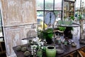 Vintage green design objects