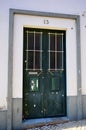 Vintage entrance green doors