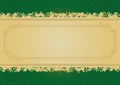 Vintage Green and Gold decorative banner vector