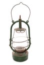 Vintage green hurricane lamp