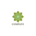 Vintage Green Lotus Logo applied for company and fashion business logo design inspiration.