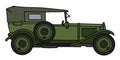 Vintage green military car