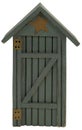 Vintage Green Outhouse