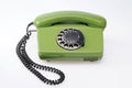 Vintage green telephone Royalty Free Stock Photo