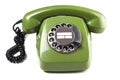 Vintage green telephone Royalty Free Stock Photo