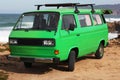 A vintage green van Royalty Free Stock Photo