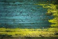 Vintage green and yellow painted wall