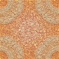 Vintage greeting or invitation card, lace doily on a abstract background.