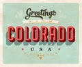 Vintage greetings from Colorado Vacation Postcard.