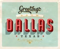 Vintage greetings from Dallas vacation card