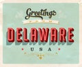 Vintage greetings from Delaware Vacation Postcard.