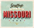 Vintage greetings from Missouri Vacation Postcard.