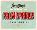 Vintage greetings from Palm Springs vacation card