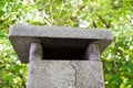 Vintage grill chimney with concrete crack Royalty Free Stock Photo