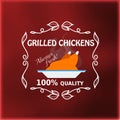 Vintage grilled chickens signage