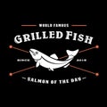 Vintage Grilled Fish, Salmon of the Day Seal