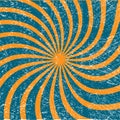 Vintage Grunge Curved Swirl Psychedelic Sunburst Royalty Free Stock Photo
