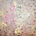 Vintage grunge dew drops on window texture Royalty Free Stock Photo