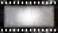 Vintage grunge film frame isolated on white background Royalty Free Stock Photo