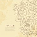 Vintage grunge flower backgriund