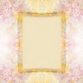 Vintage Grunge Frame For Congratulation With Flowers Royalty Free Stock Photo