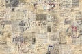 Newspaper paper grunge vintage old aged texture background Royalty Free Stock Photo