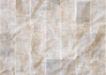 Vintage grunge newspaper paper texture background. Blurred old crumpled newspapers backdrop Royalty Free Stock Photo