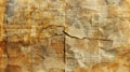 Vintage Grunge Newspaper Texture: Aged Paper Background Generated by AI Royalty Free Stock Photo