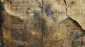 Vintage Grunge Newspaper Texture: Aged Paper Background Generated by AI Royalty Free Stock Photo