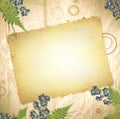 Vintage grunge paper at wooden background Royalty Free Stock Photo