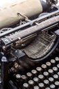 Vintage grunge typewriter closeup image