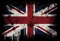 Vintage Grunge United Kingdom flag background black Royalty Free Stock Photo