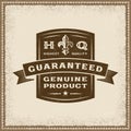 Vintage Guaranteed Genuine Product Label Royalty Free Stock Photo