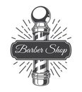 Vintage hairdresser salon monochrome logo