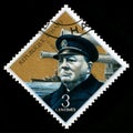 Vintage Haiti Postage Stamp With Portrait of Winston Churchill