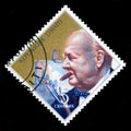 Vintage Haiti Postage Stamp With Portrait of Winston Churchill