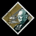 Vintage Haiti Postage Stamp With Portrait of Winston Churchill