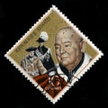 Vintage Haiti Postage Stamp With Portrait of Winston Churchill