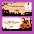 vintage halloween pumpkins halloween banners design illustration Royalty Free Stock Photo
