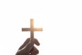 Vintage hand of a Christian man Royalty Free Stock Photo