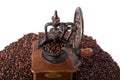 Vintage hand coffee grinder Royalty Free Stock Photo