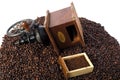 Vintage hand coffee grinder Royalty Free Stock Photo