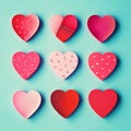 Vintage Hand Painted Hearts