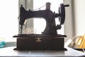 Hand sewing machine closeup Royalty Free Stock Photo